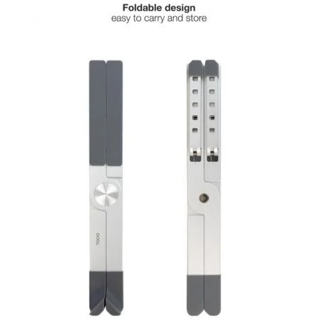 Tooq Soporte Elevador Plegable de Aluminio para Portátil, Plata Tooq Soporte Elevador Plegable de Aluminio para Portátil, Plata